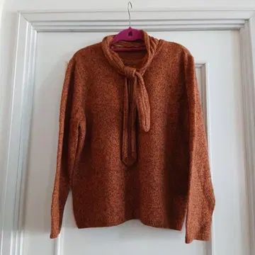 레리안 오렌지 계열 리본 포함 니트 스웨터 13 플러스