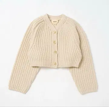 SHISHIKUI cardi a 아이보리 숏 기장 가디건