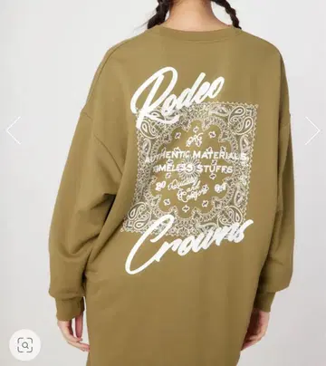 로데오 크라운 페이즐리 로고 맨투맨 원피스