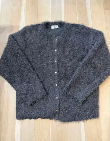 OPAQUE.CLIP 그레이 퍼 가디건