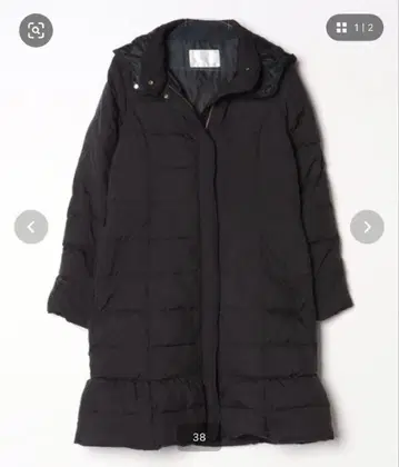 인덱스 블랙 다운 자켓 38 사이즈