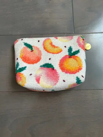 페이러 복숭아 패턴 파우치