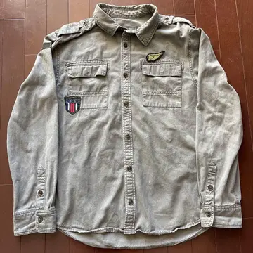 그레이 밀리터리 자켓 아메카지 y2k