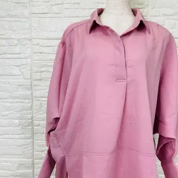 ANELA LUX 튜닉 7 핑크 볼륨 소매 꽃 [ 1596-19 ]