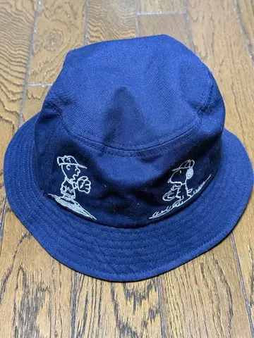 OUTDOOR 스누피 자수 버킷 햇 네이비 58cm