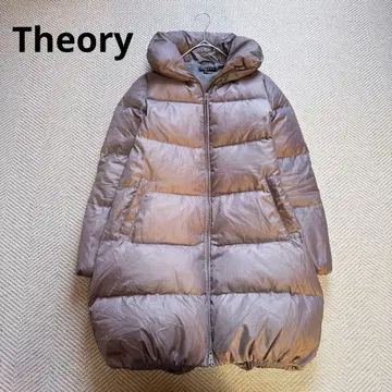 새상품급 Theory 다운 코트 코쿤 실루엣 라벤더 그레이 M 상당