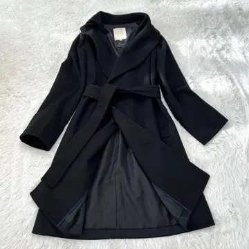 컨디션 최상 자유구 울 코트 블랙 M