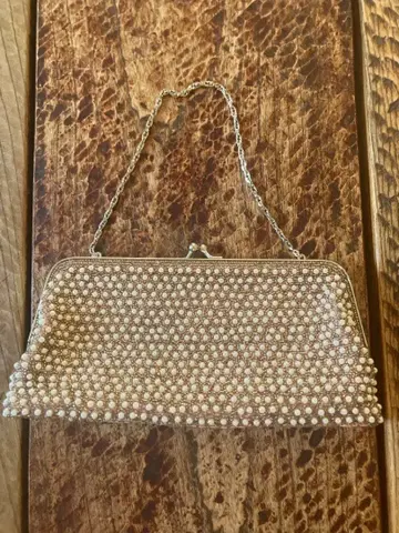 쿠미쿄쿠 비즈 장식 파티 백 결혼식 새상품급