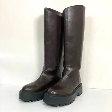 SY 유나이티드 애로우즈 볼륨 밑창 플레인 롱 부츠 통굽