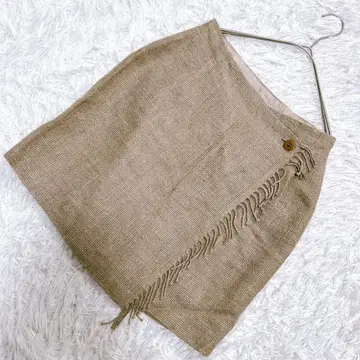 캘빈클라인(1) 타이트 미디 스커트 린넨 혼방