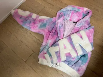 GOR I Z 플리스 자켓 타이 다이 우주색 코트 고리즈 칙