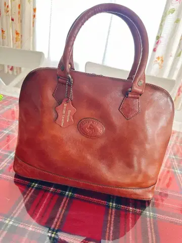Genuine Italian Leather 토트백 브라운