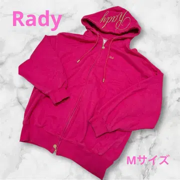 선착순 새상품급 Rady 더블 지퍼 후드티 M 사이즈 핑크