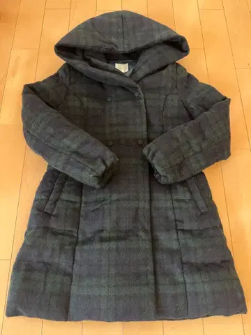 KUMIKYOKU 쿠미쿄쿠 후드 다운 자켓 사이즈 2 블랙워치