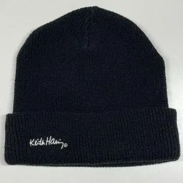 SIMPLICITE Keith Haring 콜라보 리브 니트 모자 블랙