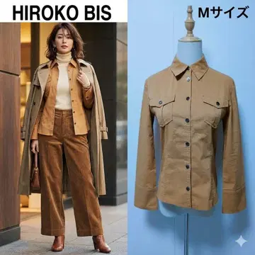 [새상품급] h bis 히로코비스 스트레치 코튼 셔츠 자켓 카멜