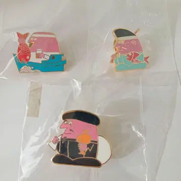 야나기하라 료헤이 디자인 핀 배지 3점