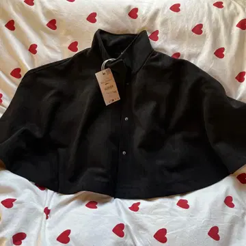 자라 블랙 XS 케이프 코트