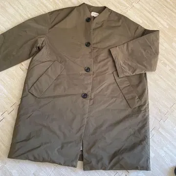 LE GLAZIK 카키 롱 코트 36