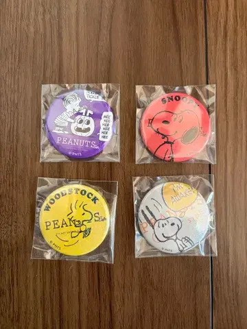 스누피 캔뱃지 스누피 카페