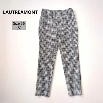 AUTRE MONT 로트레아몽 체크 무늬 테이퍼드 팬츠 36 S 상당