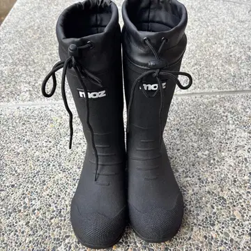 mozo 블랙 장화 드로코드 레인부츠