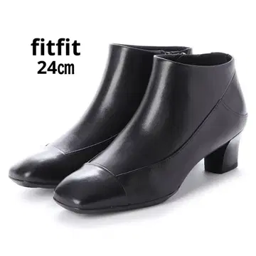 새상품급 핏핏 fitfit 사이드 지퍼 숏부츠 24cm 블랙