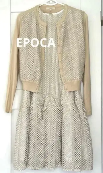 EPOCA 슬리브리스 원피스 가디건 세트