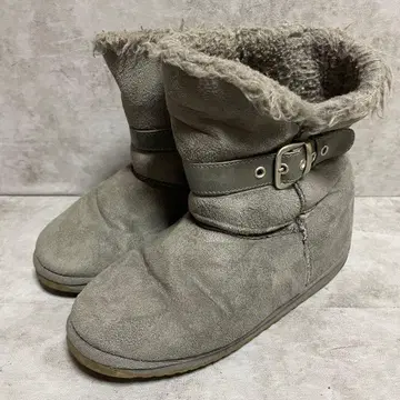 [피치 존] (S) 숏부츠 어그 부츠 벨트 그레이