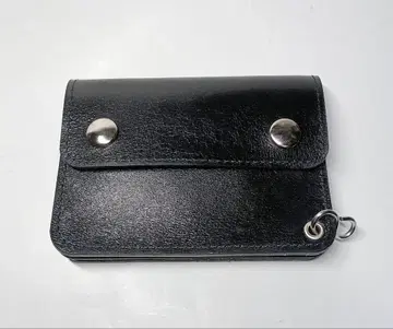 블랙 천연 가죽 지갑 트래커 지갑 가죽 지갑 바이커