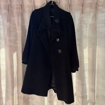 prideglide 블랙 롱 코트 36