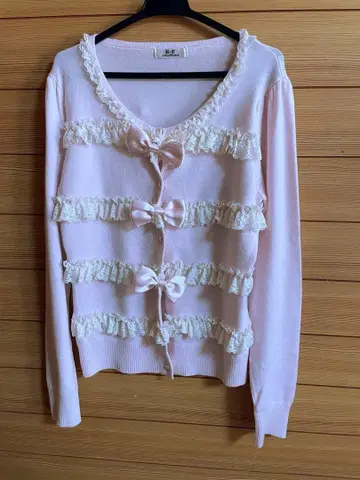 R F 히메 스타일 리본 가디건