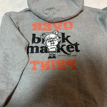 오버 프린트 후드티