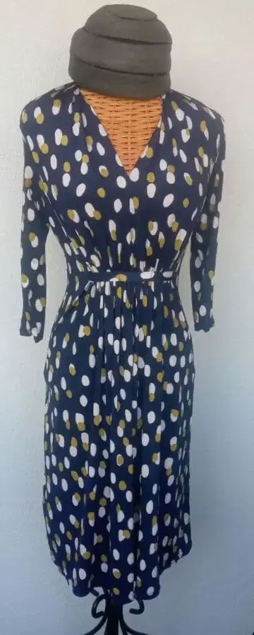 수입 원피스 / FRANCE EGERIE 네이비 도트 패턴 원피스
