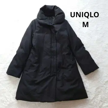 유니클로 M 다운 롱 코트 블랙 A라인