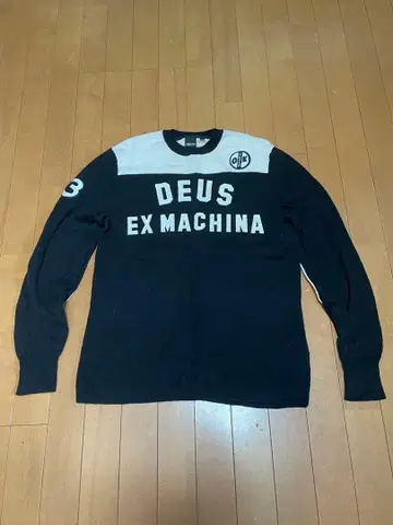 레어 DEUS 데우스 니트 스웨터 S 사이즈 블랙/화이트