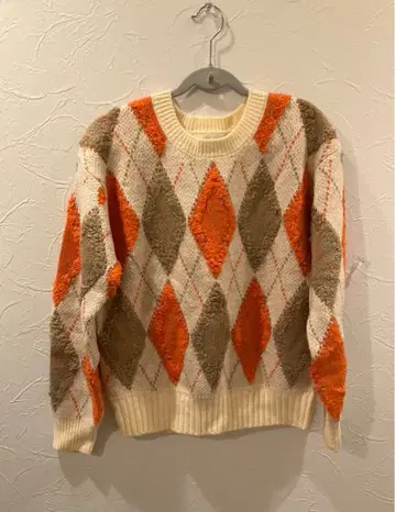 Lily Brown 아가일 니트 스웨터