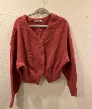 SNIDEL 핑크 크롭 가디건