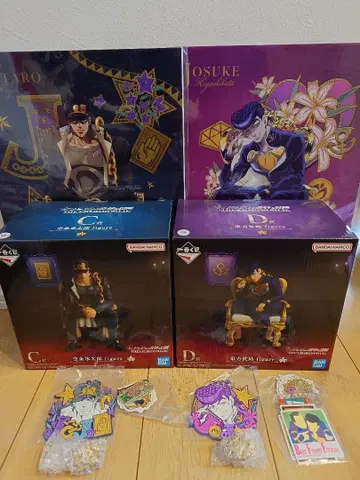 제일복권 죠죠의 기묘한 모험 죠죠 월드 C D상 미개봉 새상품 세트