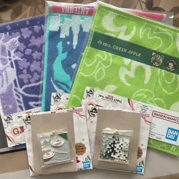 미세스 그린애플 제일복권 자카드 타월과 메탈 참 5개 세트