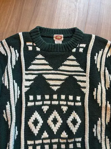 기하학 패턴 니트 스웨터 L 사이즈