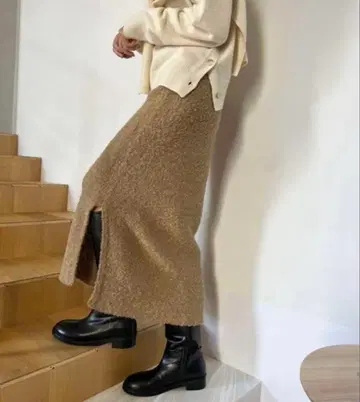 [ NUEbyas ] 푸들 펜슬 스커트 울 니트