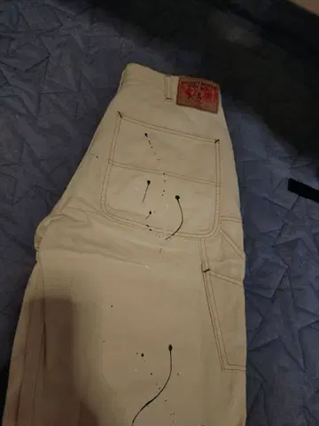 RODEO CROWNS WIDE BOWL 10주년 베이지 데님 팬츠