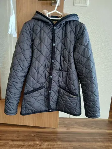 라벤햄 퀼팅 자켓 후드 부착