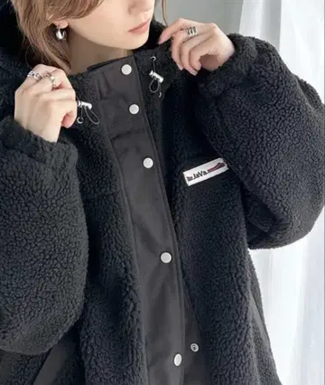 Java 플리스 자켓 보아 자켓 블랙 S