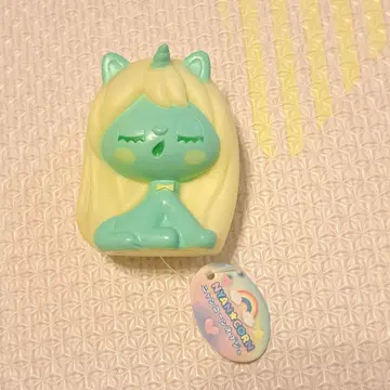 냥콘 오브제 유니콘 피규어 택 포함 캐릭터 그린