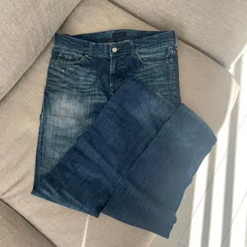 월드 와이드 러브! 다크 블루 스트레이트 청바지