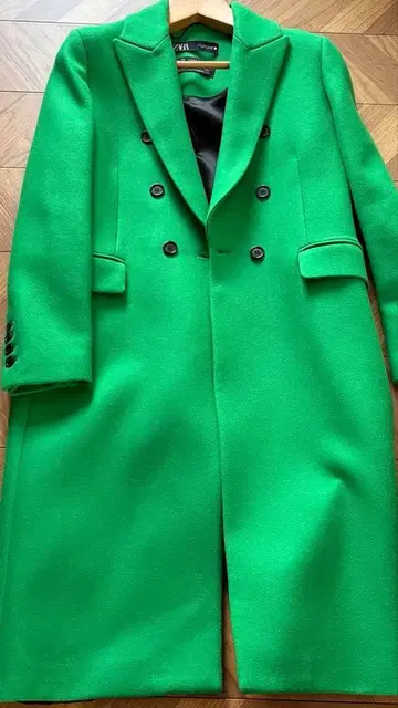 자라 MANTECO 그린 롱 코트