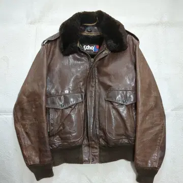 SCHOTT G-1 소가죽 가죽 자켓 보아 라이너 플라이트 자켓