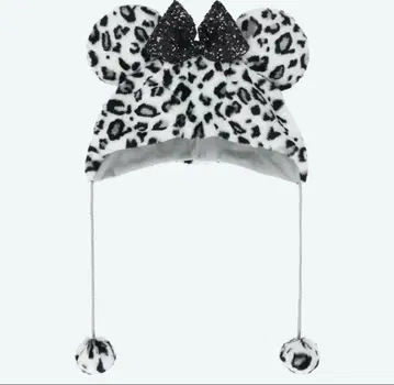 [ 택 포함 미사용 새상품 ] 레오파드 팬캡 블랙 화이트